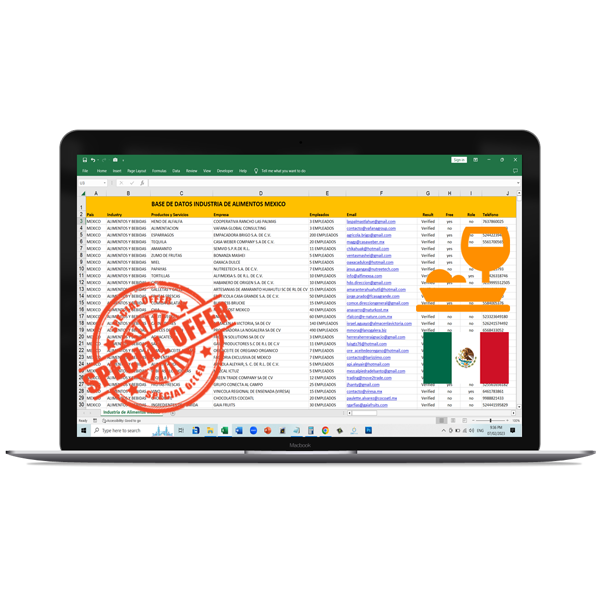 Base de Datos Industria de Alimentos México